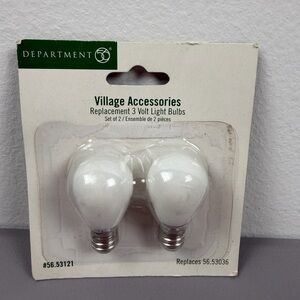 Department 56 Accessories for Villages Replacement 3-Volt Light Bulb, White, 2